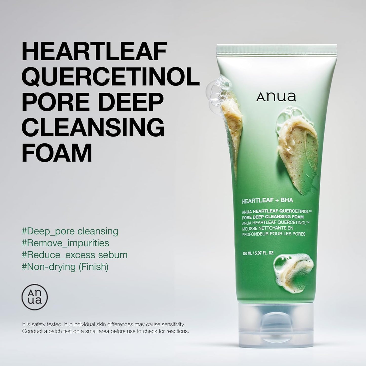 ANUA Heartleaf Quercetinol Pore Deep Cleansing Foam 150ml/5.07 fl.oz